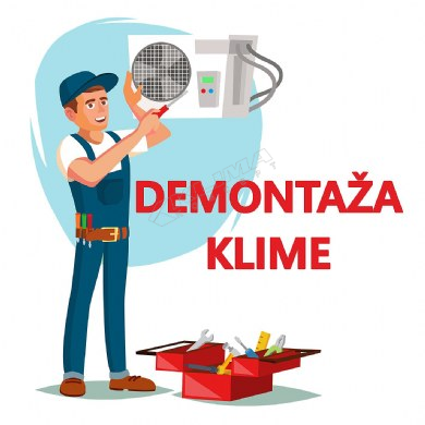 DEMONTAŽA KLIMA UREĐAJA SNAGE 4,6 - 5,9 kW