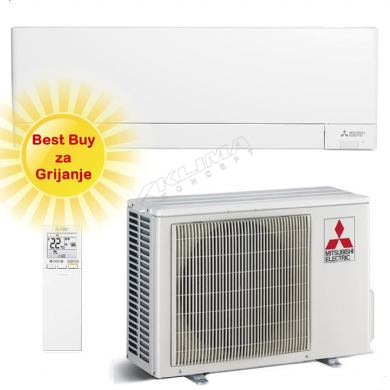 MITSUBISHI ELECTRIC KLIMA UREĐAJ MSZ-AY25VGKP/MUZ-AY25VG (PLAZMA QUAD FILTER) Optimiziran za grijanje do -20°C *Novi model 2023.