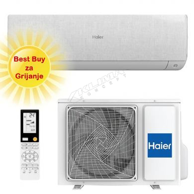 HAIER KLIMA UREĐAJ 2,6kW AS25SBBHRA-S/1U25DEBFRA-SH - optimiziran za grijanje