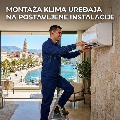 MONTAŽA ZIDNOG ILI PODNOG KLIMA UREĐAJA SNAGE DO 4,5 kW U HLAĐENJU NA POSTAVLJENE INSTALACIJE