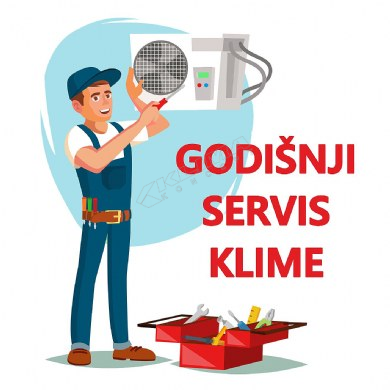 GODIŠNJI SERVIS-ČIŠĆENJE PODNOG/PARAPETNOG MONO SPLIT KLIMA UREĐAJA SNAGE DO 5,5 kW