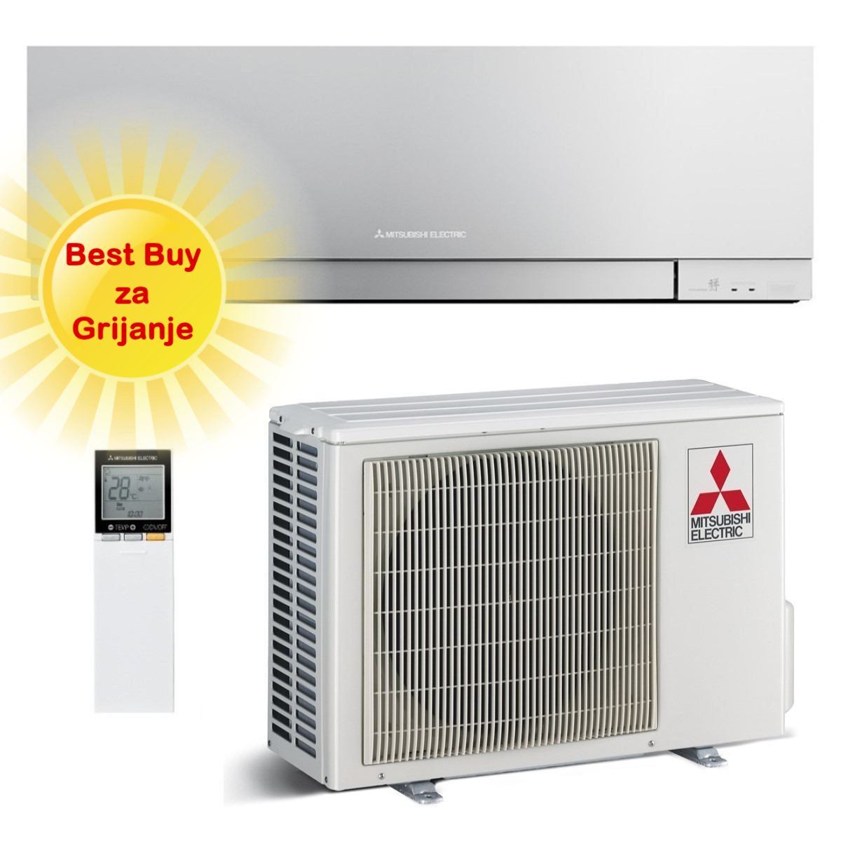 Mitsubishi Electric Klima Uređaj 3,5Kw Msz-Ef35Vgks/Muz-Ef35Vg