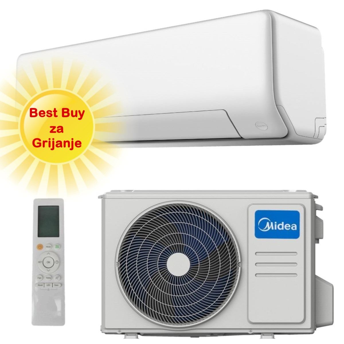 Midea Klima Uređaj 3,51Kw Msepbu-12Hrfn8-Qrd0Gw / Mox330-12Hfn8-