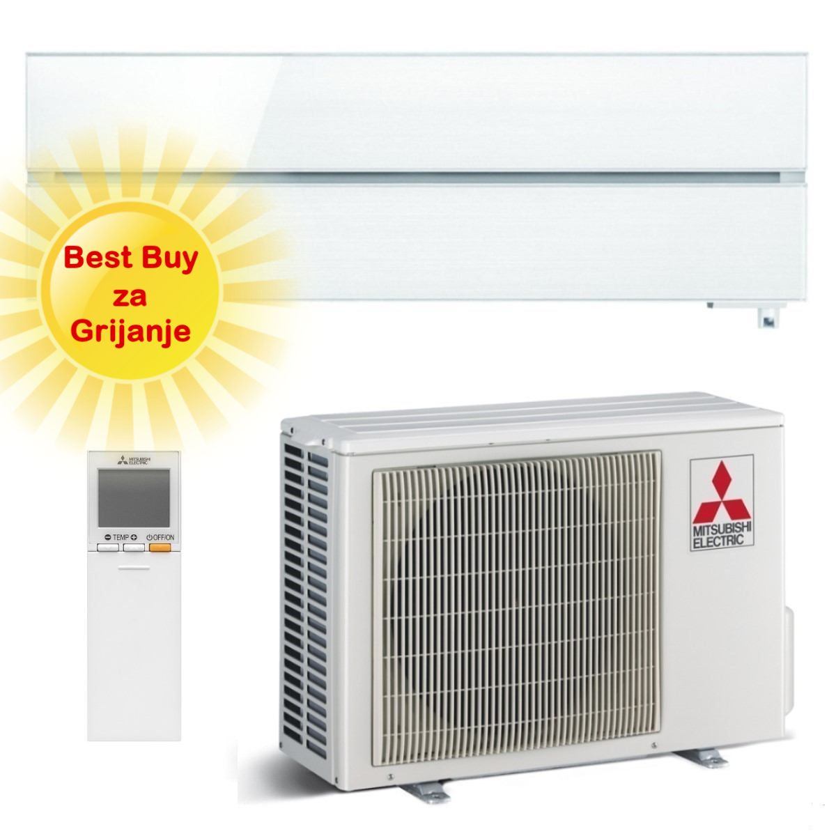 Mitsubishi Electric Klima Uređaj 2,5Kw Msz-Ln25Vgw/Muz-Ln25Vg R-