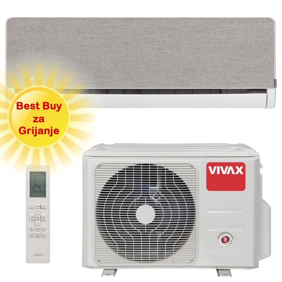 Vivax Klima Uređaj Acp-12Ch35Aehi+ R32 Silver