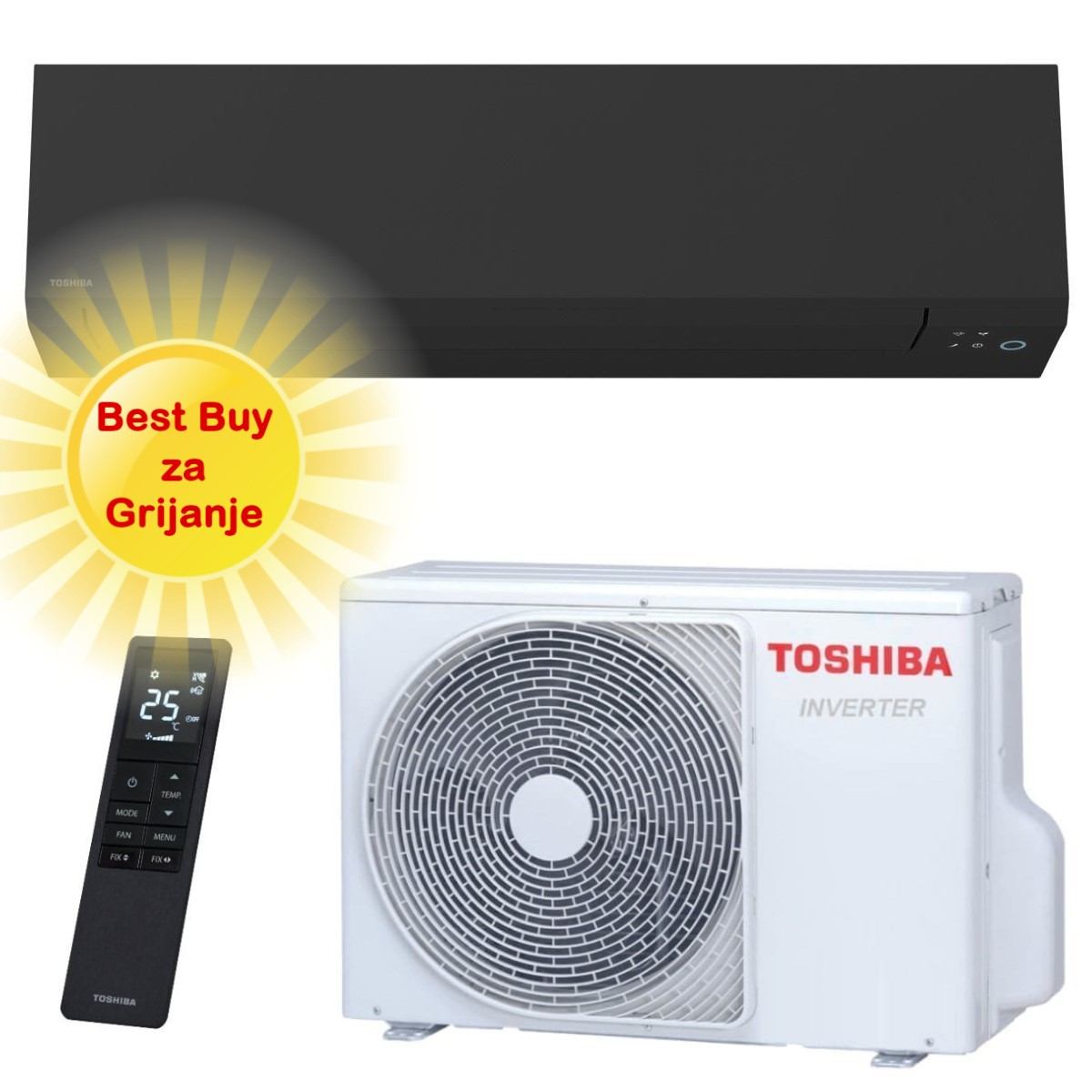 Toshiba Klima Uređaj 3,5Kw Ras-B13G3Kvsgb-E/Ras-13J2Avsg-E - Opt