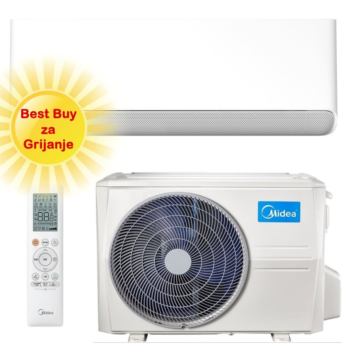 Midea Klima Uređaj 5,3Kw Cb1-18Hrfn8-I / Cb1-18Hfnx-O