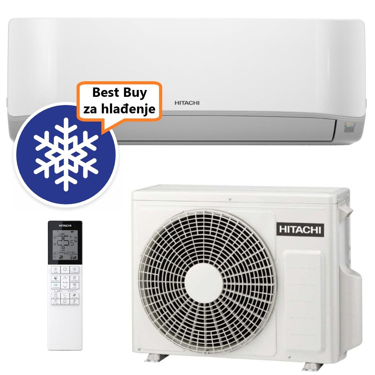 Hitachi Klima Uređaj 5Kw Rak-Dj50Rhae/Rac-Dj50Whae R-32