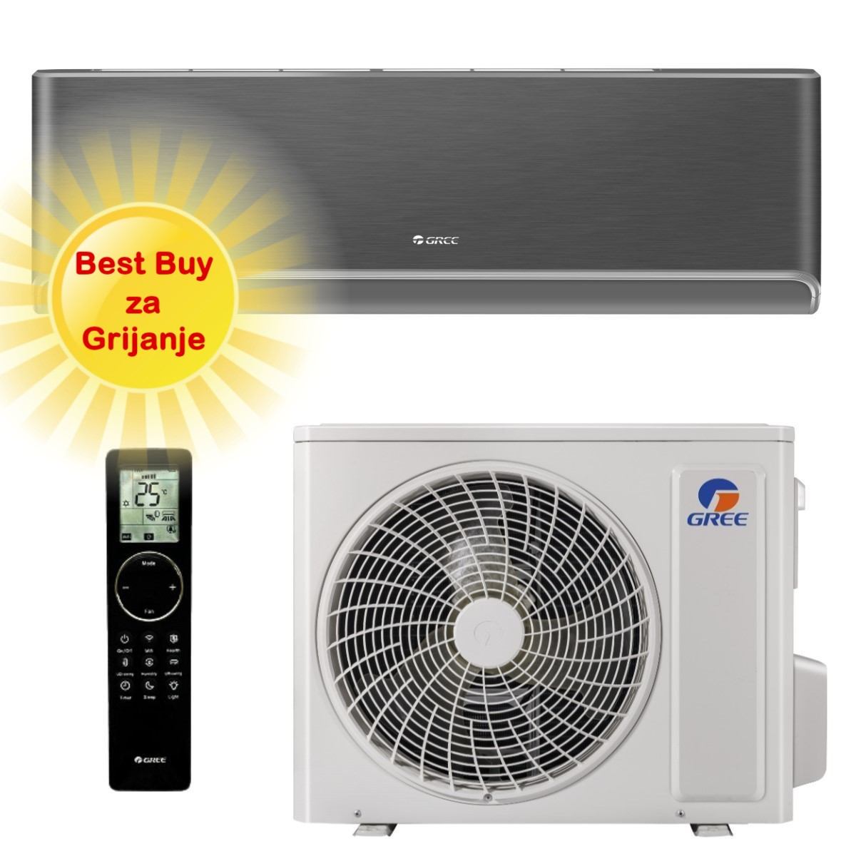 Gree Klima Uređaj 3,5Kw Gwh12Avcxd