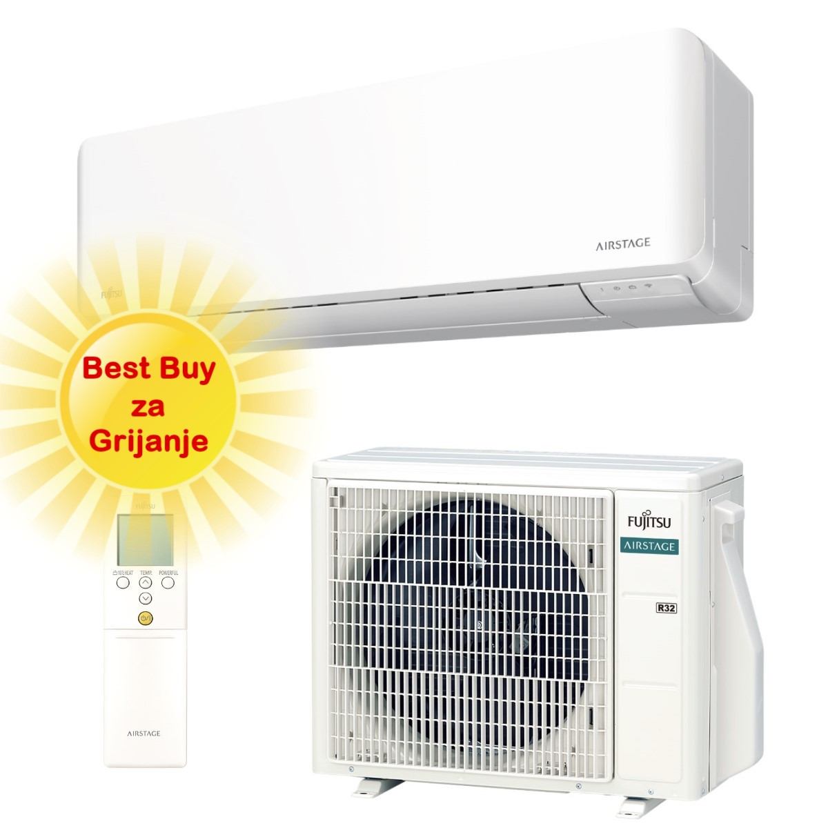 Fujitsu Klima Uređaj 8Kw Aseh30Kmtb/Aoeh30Kmtb