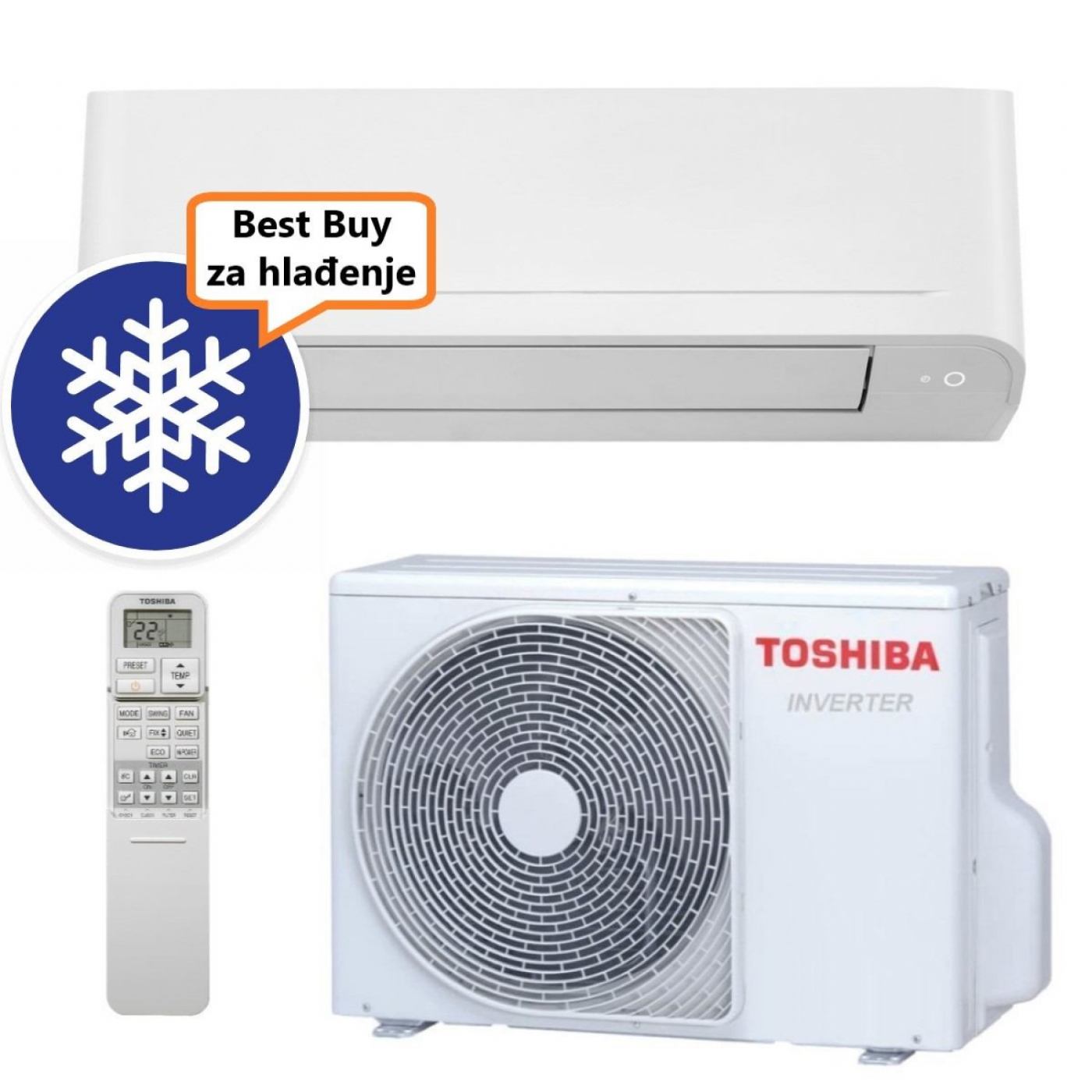 Toshiba Klima Uređaj 4,2Kw Ras-B16B2Kvg-E2/Ras-16B2Avg-E2