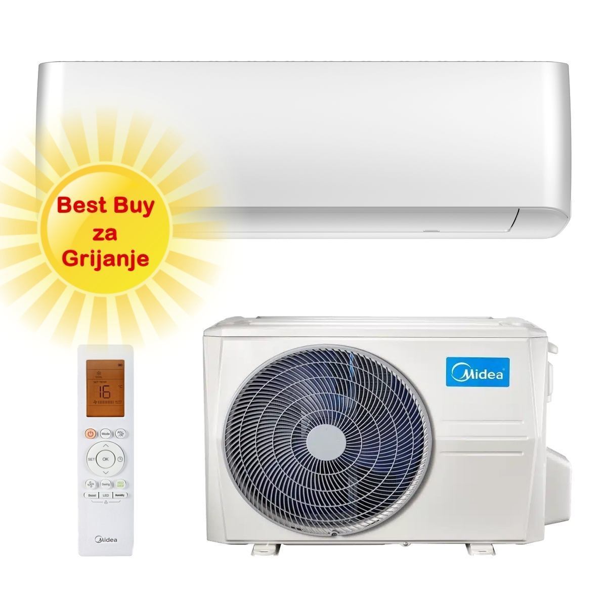 Midea Klima Uređaj 3,51Kw Msopbu-12Hrfn8/Mox330-12Hrhfn8