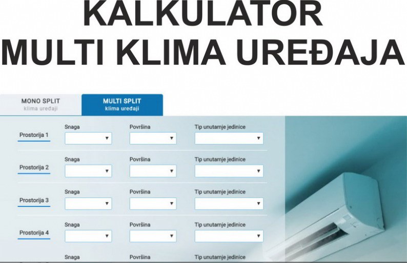 KALKULATOR MULTI KLIMA UREĐAJA