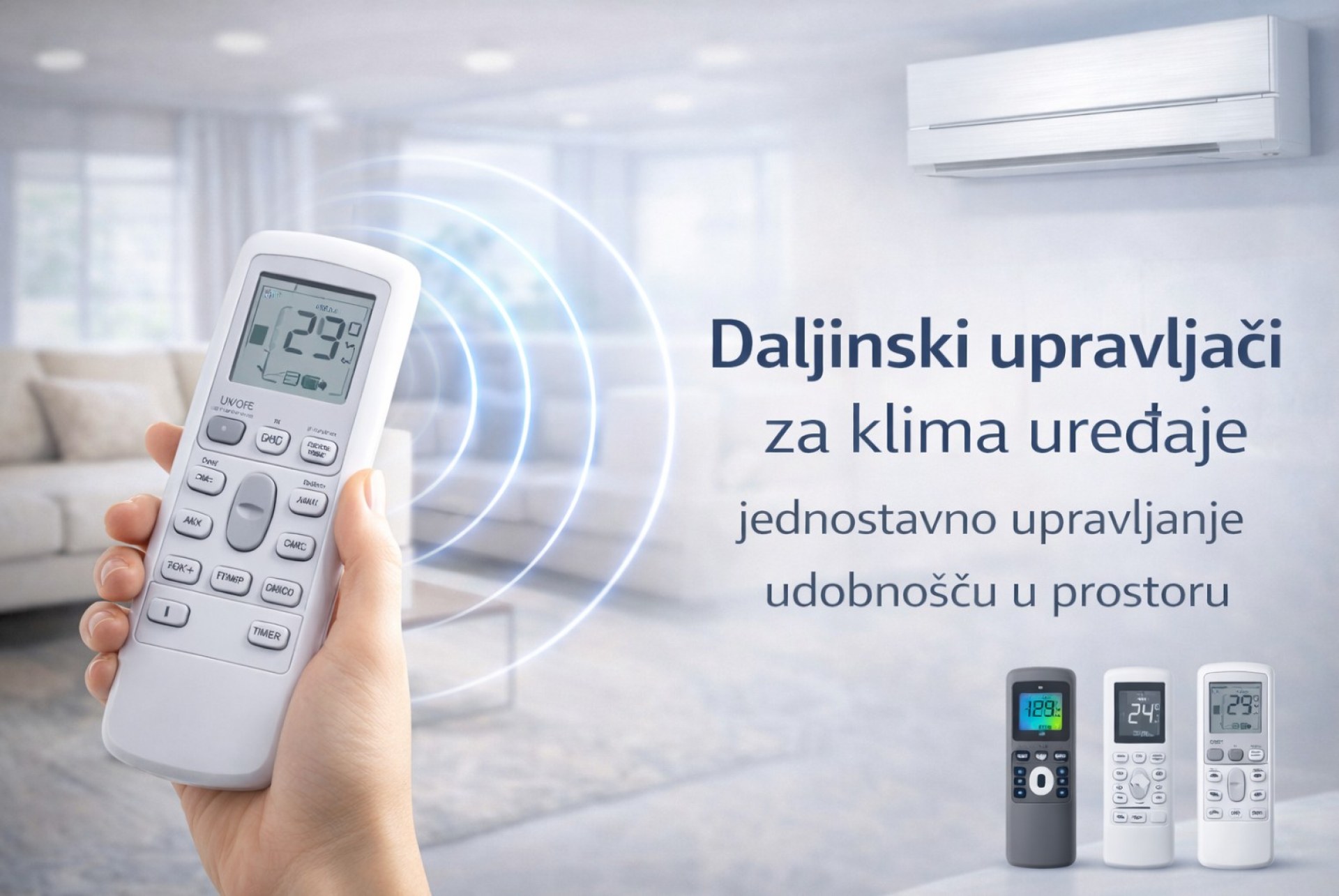DALJINSKI UPRAVLJAČI ZA KLIMA UREĐAJE